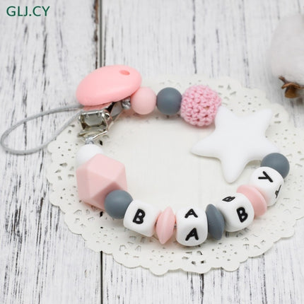DIY Silicone Baby Pacifier Clip Colorful Pacifier Chain