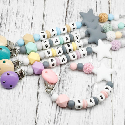 DIY Silicone Baby Pacifier Clip Colorful Pacifier Chain