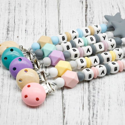 DIY Silicone Baby Pacifier Clip Colorful Pacifier Chain - DealBuddy