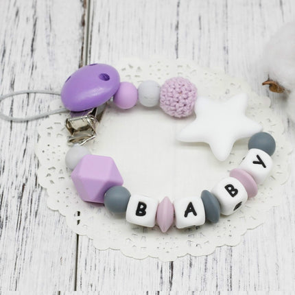 DIY Silicone Baby Pacifier Clip Colorful Pacifier Chain - DealBuddy