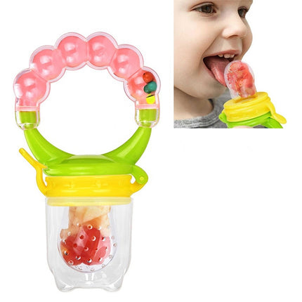 Baby Nipple Fresh Food Fruit Milk Feeding Bottles Learn Feeding Drinking Handle Teething Pacifier with Bell