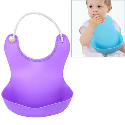 Baby Infant Toddler Waterproof Silicone Bib Infants Feeding Lunch Roll-up Apron