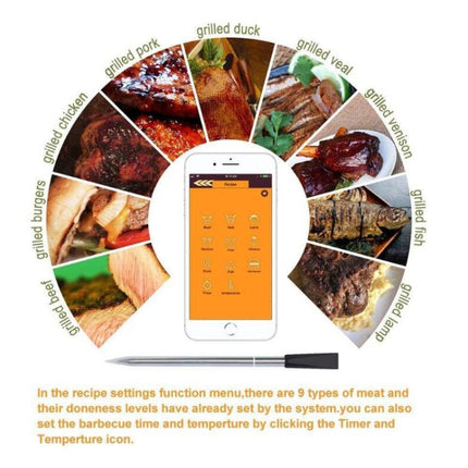 BBQ Kitchen Wireless Bluetooth Smart Food Oven Thermometer - DealBuddy