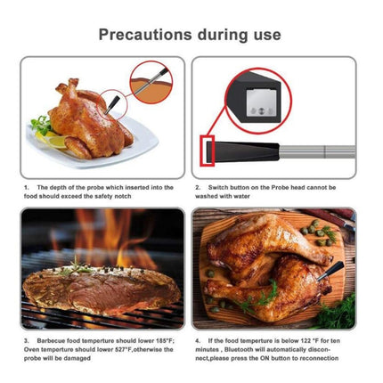 BBQ Kitchen Wireless Bluetooth Smart Food Oven Thermometer - DealBuddy
