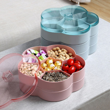 Flower-shaped Transparent Wedding Candy Snack Dried Fruit Storage Box, Single Layer, Double Layer - DealBuddy