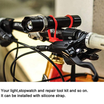 5 PCS Silicon Strap Mountain Road Bike Torch Phone Flashlight  Elastic Bandage Bicycle Light Mount Holder