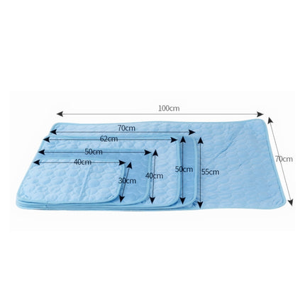 SFB104 Summer Cooling Mats Blanket Ice Pet Dog Cat Bed Mats, 50x40cm, 63x50cm, 70x56cm, 102x70cm - DealBuddy