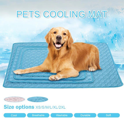 SFB104 Summer Cooling Mats Blanket Ice Pet Dog Cat Bed Mats, 50x40cm, 63x50cm, 70x56cm, 102x70cm - DealBuddy