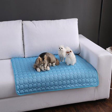 SFB104 Summer Cooling Mats Blanket Ice Pet Dog Cat Bed Mats, 50x40cm, 63x50cm, 70x56cm, 102x70cm - DealBuddy