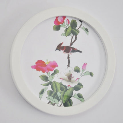 Hanging Wall  Mounted Round Photo Frame Creative Gifts  Home Decoration Wood-based Photo Frame Holder