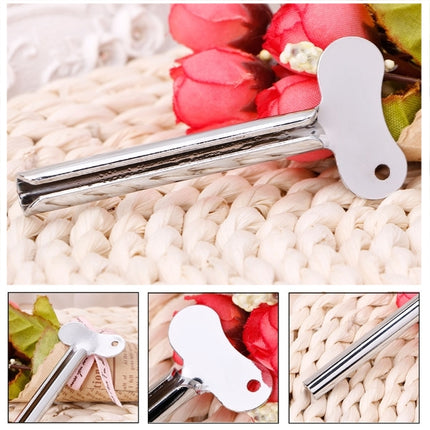3 PCS Stainless Steel Squeezing Toothpaste Device Hair Key Squeegee Dyeing Tool Semicircular Metal Squeezer