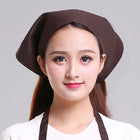 Waiter Men and Women Kitchen Work Turban Hat Triangle Scarf Chef Hat
