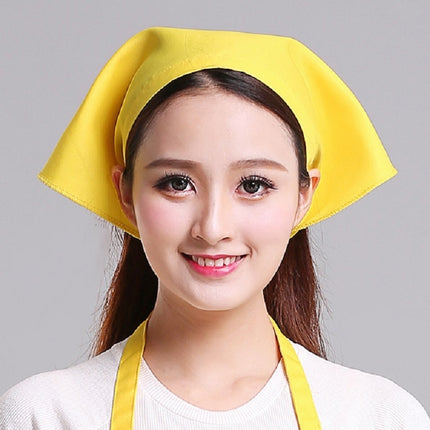 Waiter Men and Women Kitchen Work Turban Hat Triangle Scarf Chef Hat