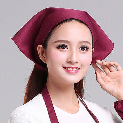 Waiter Men and Women Kitchen Work Turban Hat Triangle Scarf Chef Hat