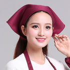 Waiter Men and Women Kitchen Work Turban Hat Triangle Scarf Chef Hat