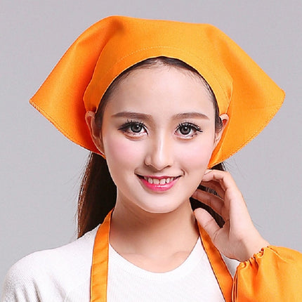 Waiter Men and Women Kitchen Work Turban Hat Triangle Scarf Chef Hat