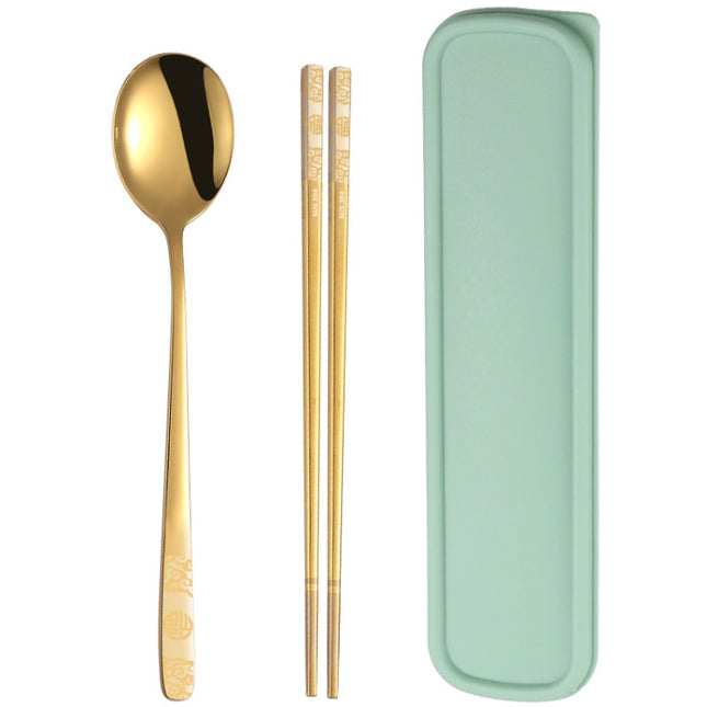Stainless Steel Tableware Student Office Worker Portable Tableware Set