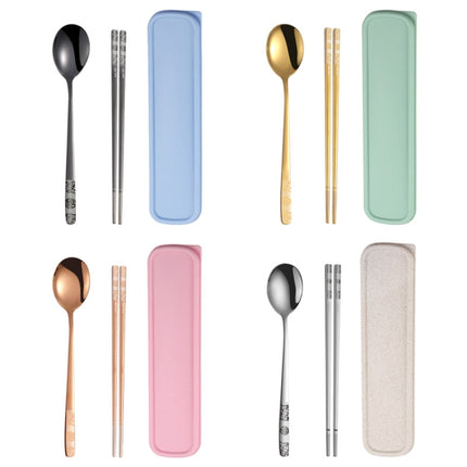 Stainless Steel Tableware Student Office Worker Portable Tableware Set
