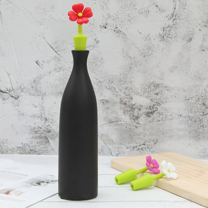 3 PCS Creative Wine Drink Preservation Stopper Flower Silicone Wine Stopper, 3 PCS Rose Stopper, 3 PCS Red Sun Flower Beer Stopper, 3 PCS Leaf Beer Stopper - DealBuddy