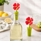 3 PCS Creative Wine Drink Preservation Stopper Flower Silicone Wine Stopper, 3 PCS Rose Stopper, 3 PCS Red Sun Flower Beer Stopper, 3 PCS Leaf Beer Stopper - DealBuddy