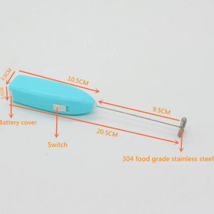 Electric Handheld Home Kitchen Egg Beater Mini Stainless Steel Egg Coffee Milk Tea Blender