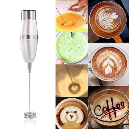 Electric Milk Frother Foamer Double Spring Triple Spring Stainless Steel Mixer