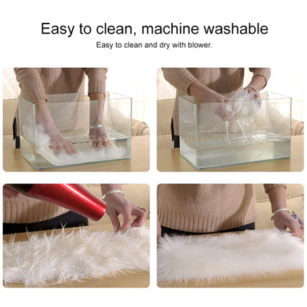 Luxury Rectangle Square Soft Artificial Wool Sheepskin Fluffy Rug Fur Carpet, 80x180cm, 45x45cm, 100x180cm, 55x55cm - DealBuddy