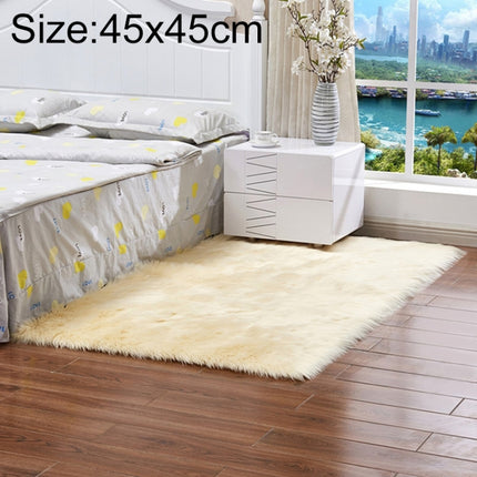Luxury Rectangle Square Soft Artificial Wool Sheepskin Fluffy Rug Fur Carpet, 80x180cm, 45x45cm, 100x180cm, 55x55cm - DealBuddy