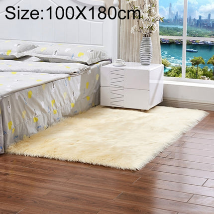 Luxury Rectangle Square Soft Artificial Wool Sheepskin Fluffy Rug Fur Carpet, 80x180cm, 45x45cm, 100x180cm, 55x55cm - DealBuddy