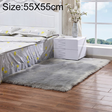 Luxury Rectangle Square Soft Artificial Wool Sheepskin Fluffy Rug Fur Carpet, 80x180cm, 45x45cm, 100x180cm, 55x55cm - DealBuddy