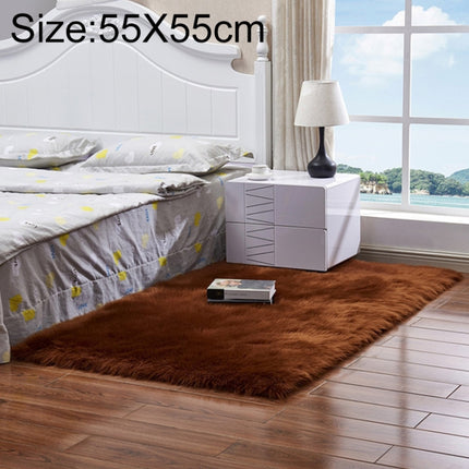 Luxury Rectangle Square Soft Artificial Wool Sheepskin Fluffy Rug Fur Carpet, 80x180cm, 45x45cm, 100x180cm, 55x55cm - DealBuddy