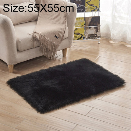 Luxury Rectangle Square Soft Artificial Wool Sheepskin Fluffy Rug Fur Carpet, 80x180cm, 45x45cm, 100x180cm, 55x55cm - DealBuddy