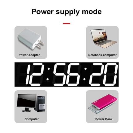 Creative LED Digital Wall Clock Multi-function WIFI Clock, 6 Bit Hollow WIFI, 6 Bit Sealed Box WIFI - DealBuddy