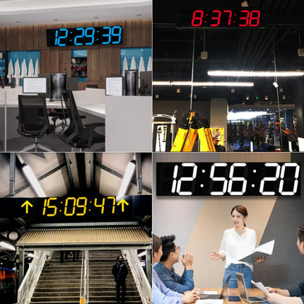 Creative LED Digital Wall Clock Multi-function WIFI Clock, 6 Bit Hollow WIFI, 6 Bit Sealed Box WIFI - DealBuddy