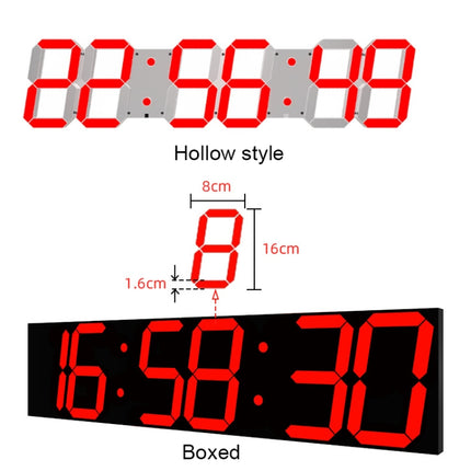 Creative LED Digital Wall Clock Multi-function WIFI Clock, 6 Bit Hollow WIFI, 6 Bit Sealed Box WIFI - DealBuddy