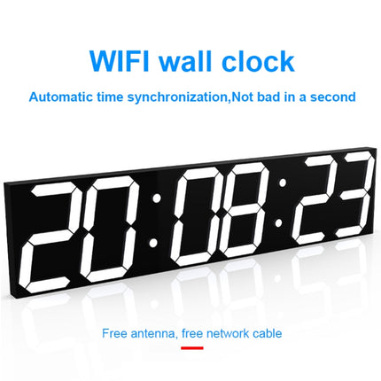 Creative LED Digital Wall Clock Multi-function WIFI Clock, 6 Bit Hollow WIFI, 6 Bit Sealed Box WIFI - DealBuddy