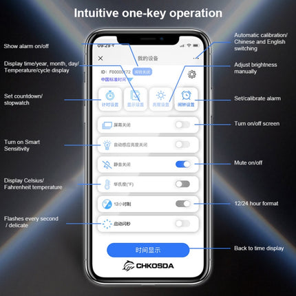 Creative LED Digital Wall Clock Multi-function WIFI Clock