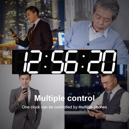 Creative LED Digital Wall Clock Multi-function WIFI Clock, 6 Bit Hollow WIFI, 6 Bit Sealed Box WIFI - DealBuddy