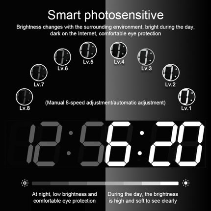 Creative LED Digital Wall Clock Multi-function WIFI Clock, 6 Bit Hollow WIFI, 6 Bit Sealed Box WIFI - DealBuddy