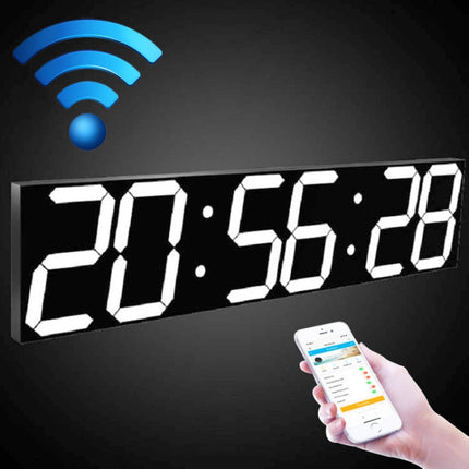 Creative LED Digital Wall Clock Multi-function WIFI Clock, 6 Bit Hollow WIFI, 6 Bit Sealed Box WIFI - DealBuddy