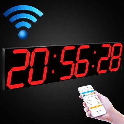 Creative LED Digital Wall Clock Multi-function WIFI Clock, 6 Bit Hollow WIFI, 6 Bit Sealed Box WIFI - DealBuddy