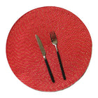 2 PCS PP Round Oval Woven Placemat, Diameter 36cm, Diameter 18cm - DealBuddy
