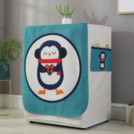 Cartoon Cotton and Linen Drum Roller Washing Machine Dust Cover
