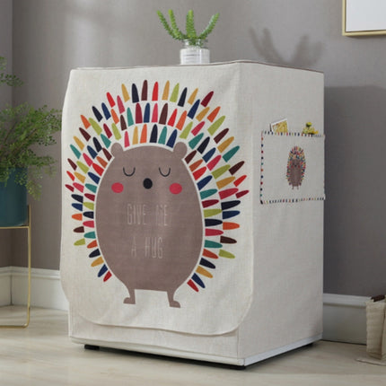 Cartoon Cotton and Linen Drum Roller Washing Machine Dust Cover, 83x60x60cm