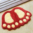 Foot-shaped Non Slip Shaggy Soft Water Absorption Bedroom Bathroom Carpet Mat, Size: 40x60cm