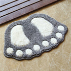 Foot-shaped Non Slip Shaggy Soft Water Absorption Bedroom Bathroom Carpet Mat, Size: 40x60cm