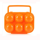 Portable Handle 6 Eggs Plastic Container Egg Storage Box Case