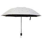 Feather Pattern Umbrella Dual-Use Three Folding Manual Control Portable Sunscreen Rain Umbrellas Windproof Parasol