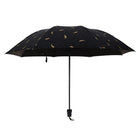 Feather Pattern Umbrella Dual-Use Three Folding Manual Control Portable Sunscreen Rain Umbrellas Windproof Parasol