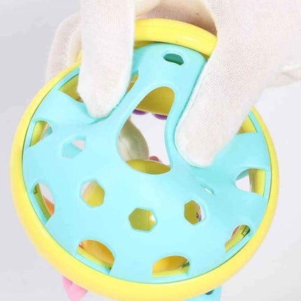 Soft Rubber Cartoon Bee Hand Knocking Rattle Dumbbell Early Educational Toy for Kid Hand Bell Baby Toy